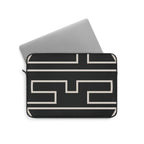 The Signia Custom Monogram Collection Laptop Sleeve, Black/White