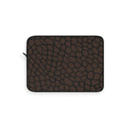 Brown Giraffe Print Laptop Sleeve Protective Case, Brown/Black