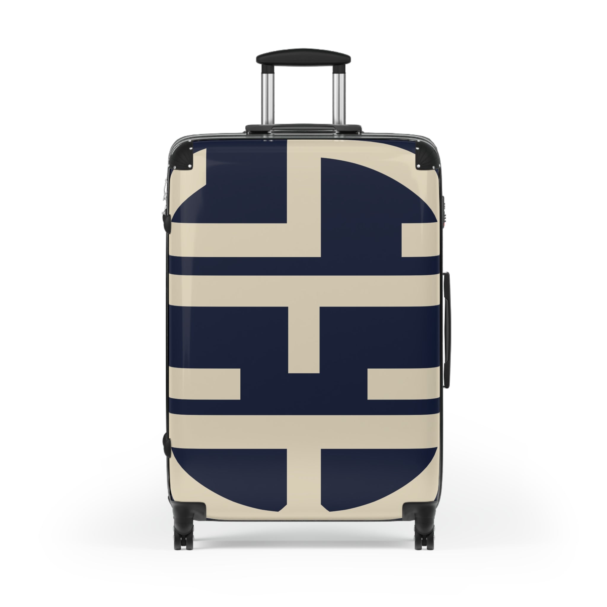 Signia Block Hard-Shell Luggage, Navy & Cream