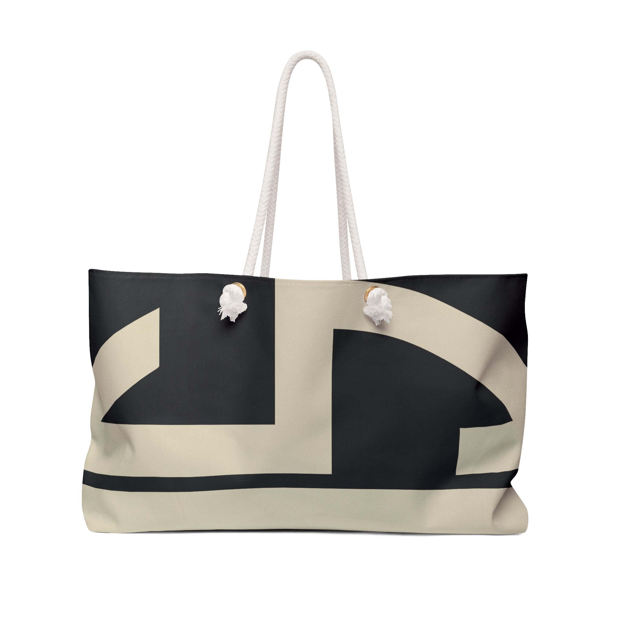 Signia Block Packable Tote, Black & Cream