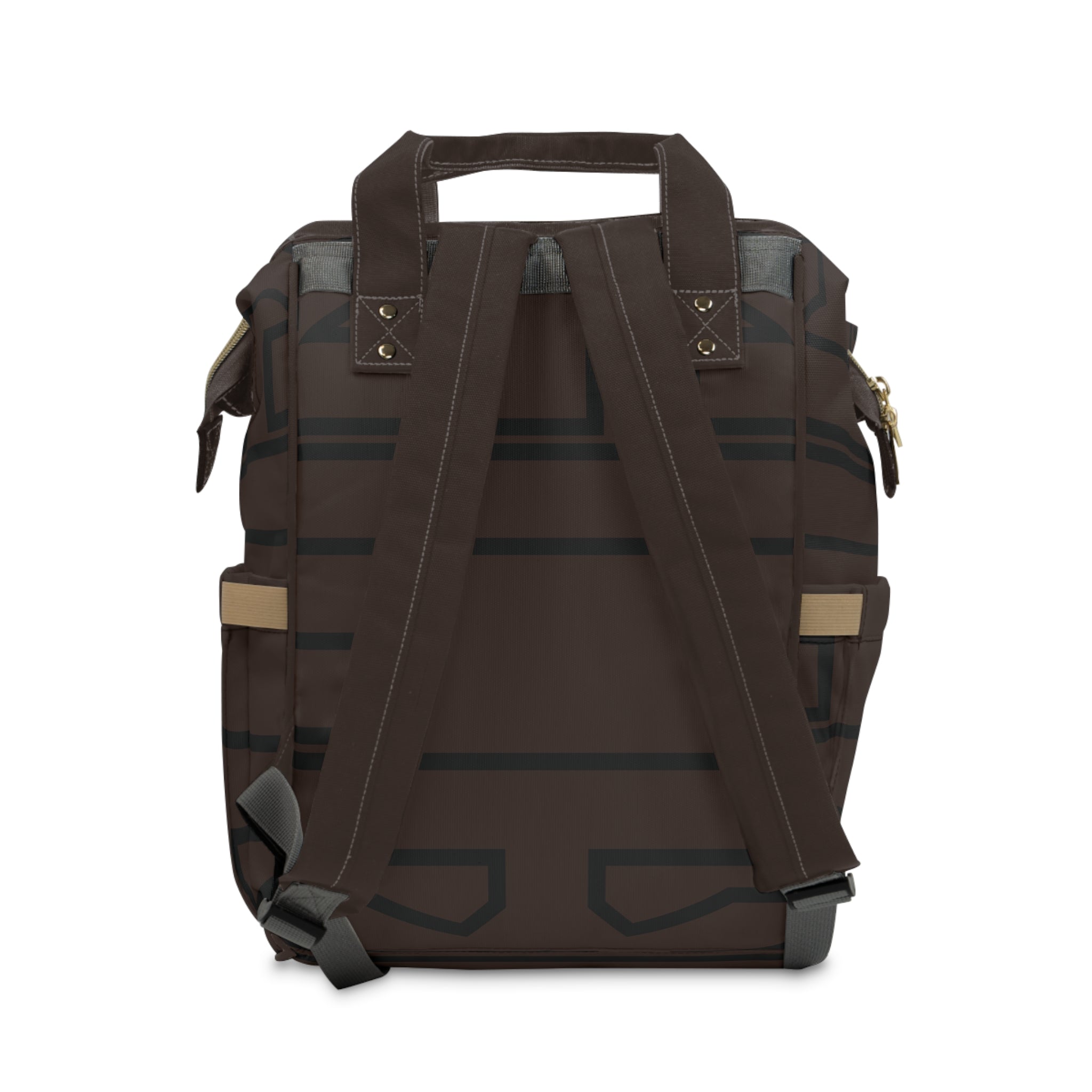The Signia Custom Monogram Collection Multifunctional Backpack Carryon Bag, Brown/Black