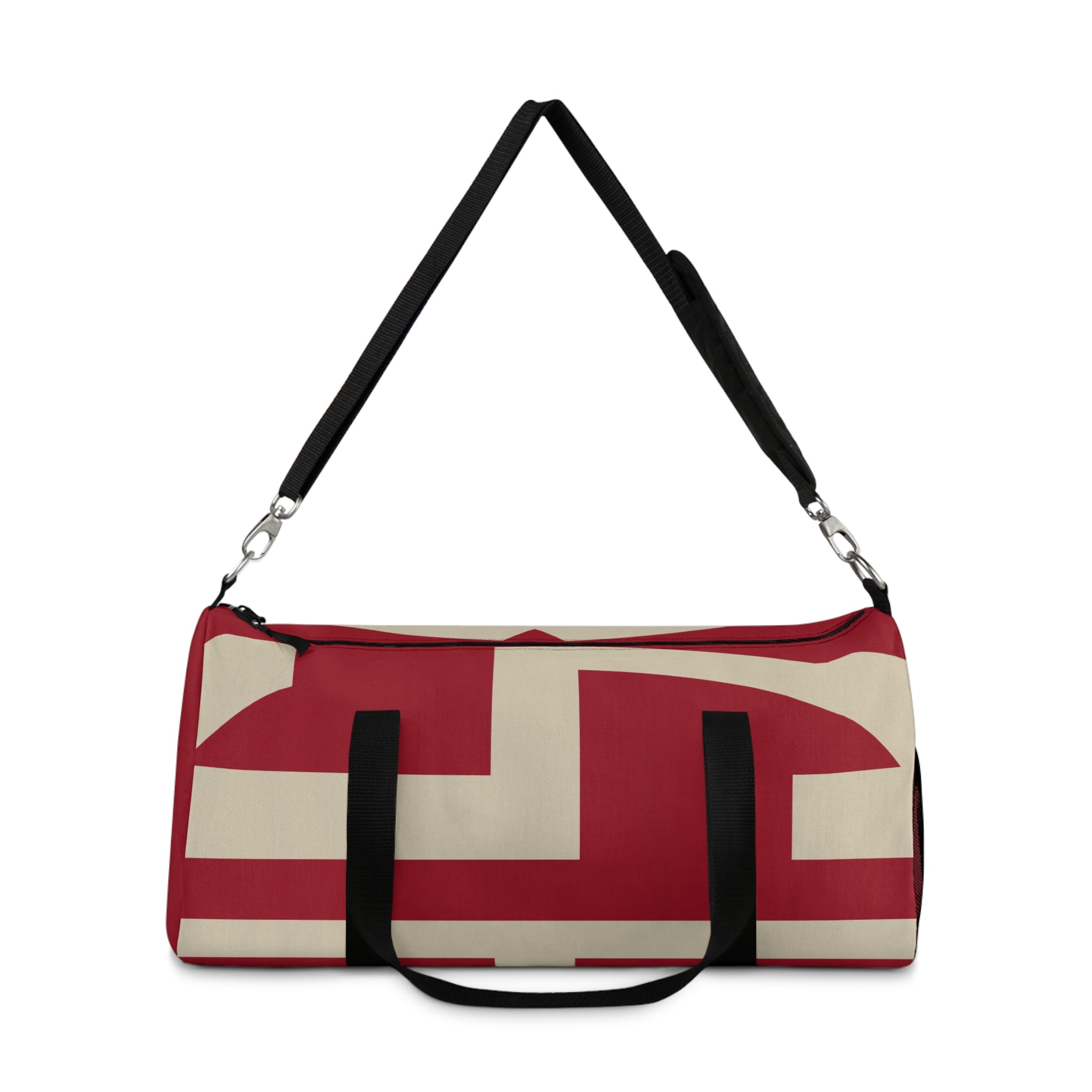 Signia Block Duffel Bag, Red & Cream