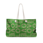 Know Your Worth Packable Oversized Multipurpose Weekender Bag, Carryall Tote, Beach Bag,  Green