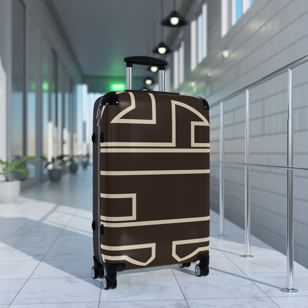 Signia Frame Hard-Shell Luggage, Brown & Cream