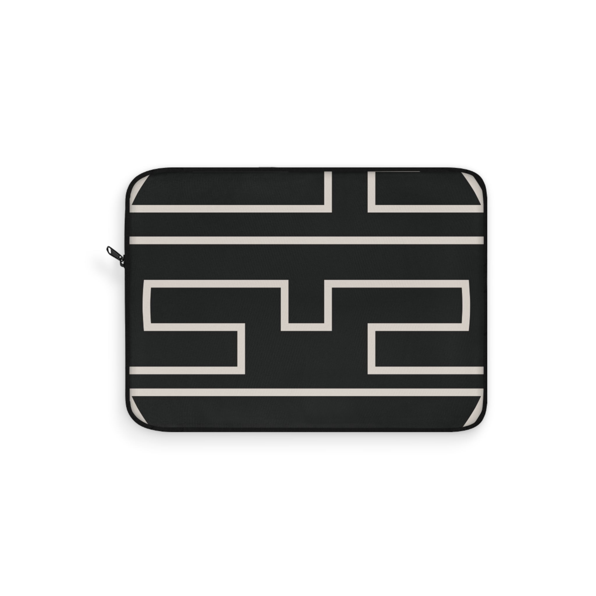 Black & Ivory Personalized Slim Padded Laptop Sleeve