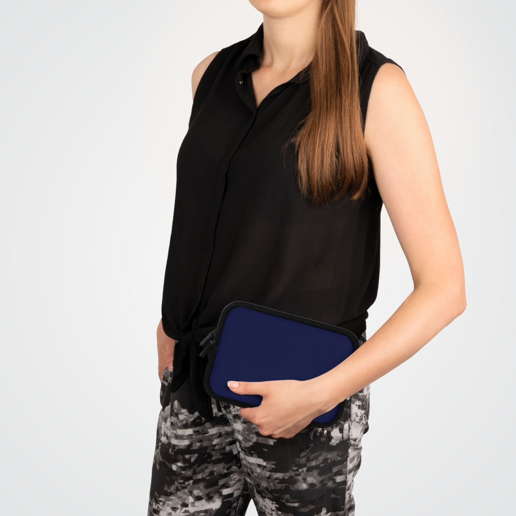 The MonoTone Monogram Tablet Laptop Sleeve, Multiple Sizes, Navy Blue