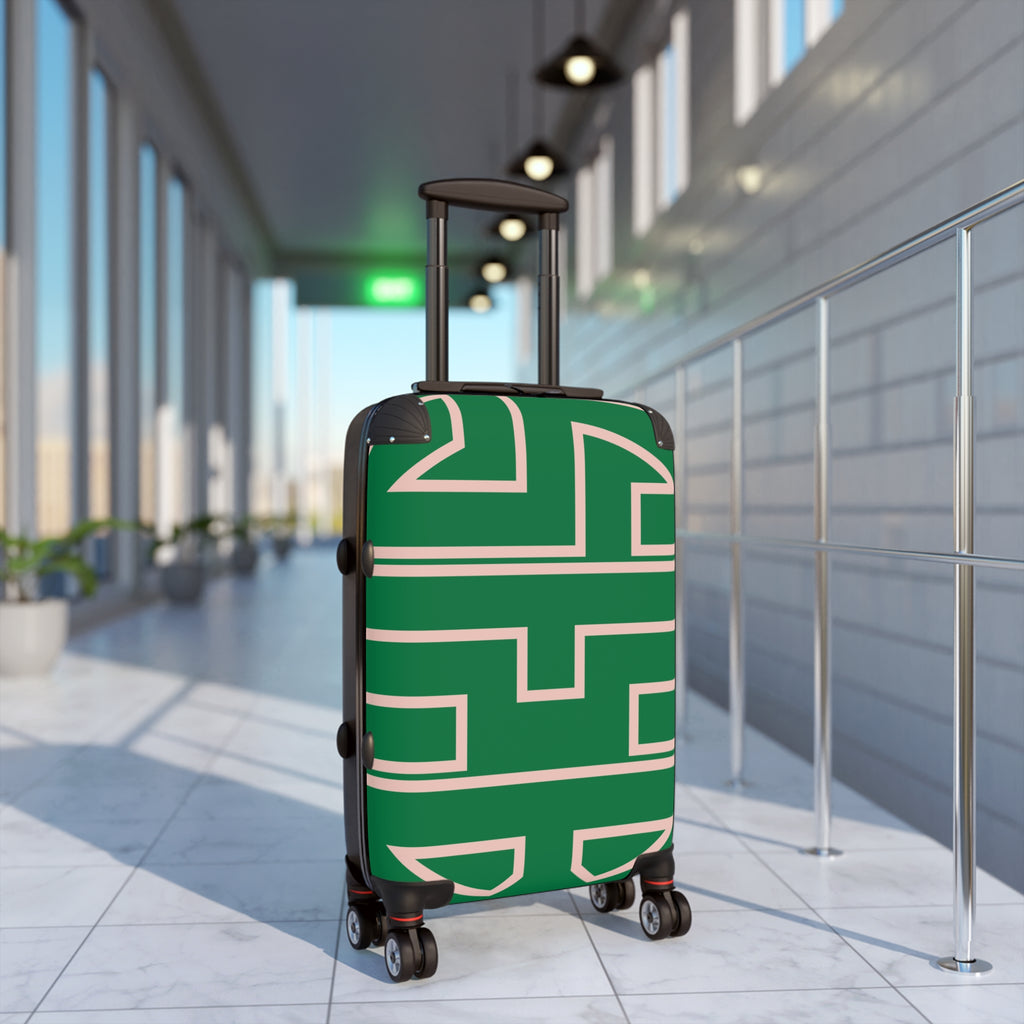 Signia Frame Hard-Shell Luggage, Green & Pink