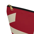 Signia Block Accessory Pouch, Red & Cream