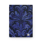 Blue Damask Hardcover Journal Lined Notebook for Notes & Planning