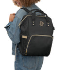 The MonoTone Collection Multifunctional Travel Backpack Carryon, Black Onyx