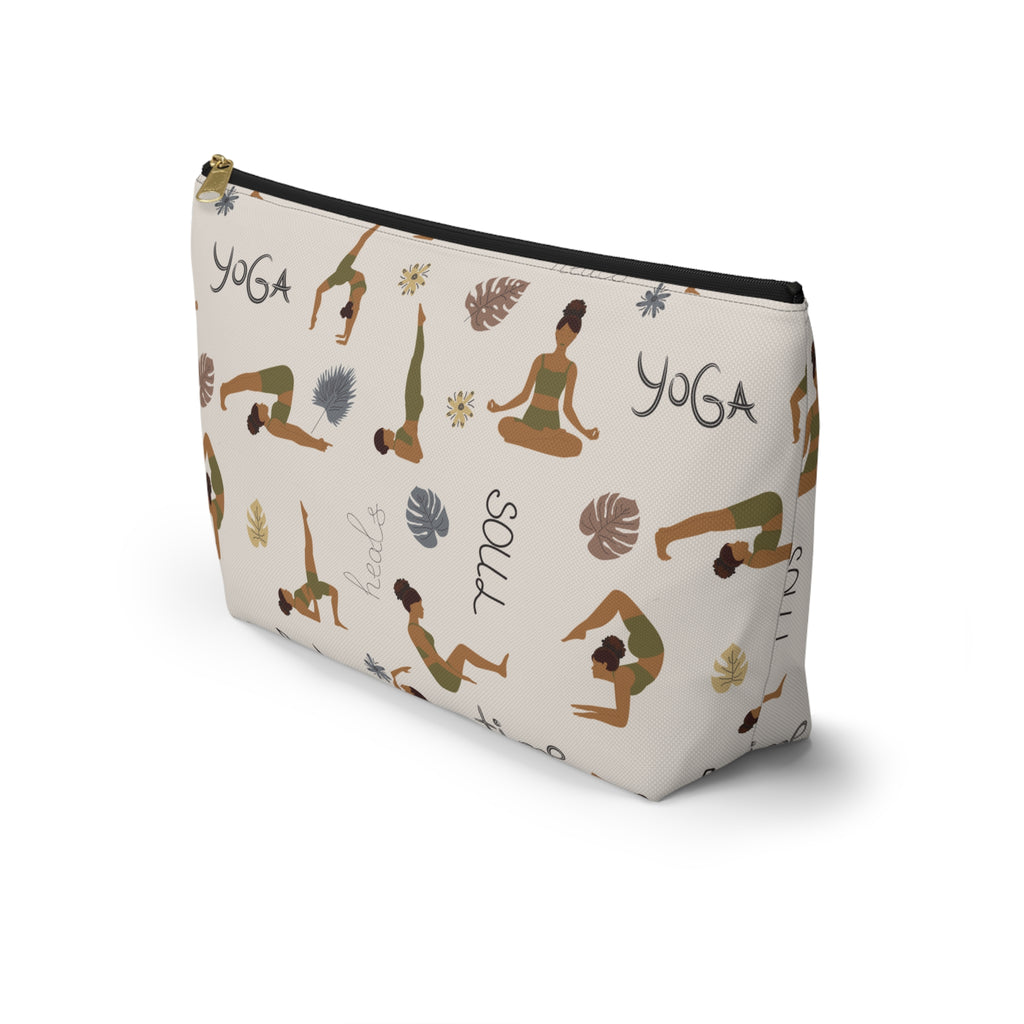 Yoga Body & Soul T-Bottom Multipurpose Organizer Toiletry Travel Pouch, Tan