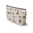 Yoga Body & Soul T-Bottom Multipurpose Organizer Toiletry Travel Pouch, Tan