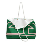 Signia Frame Packable Tote, Green & Pink