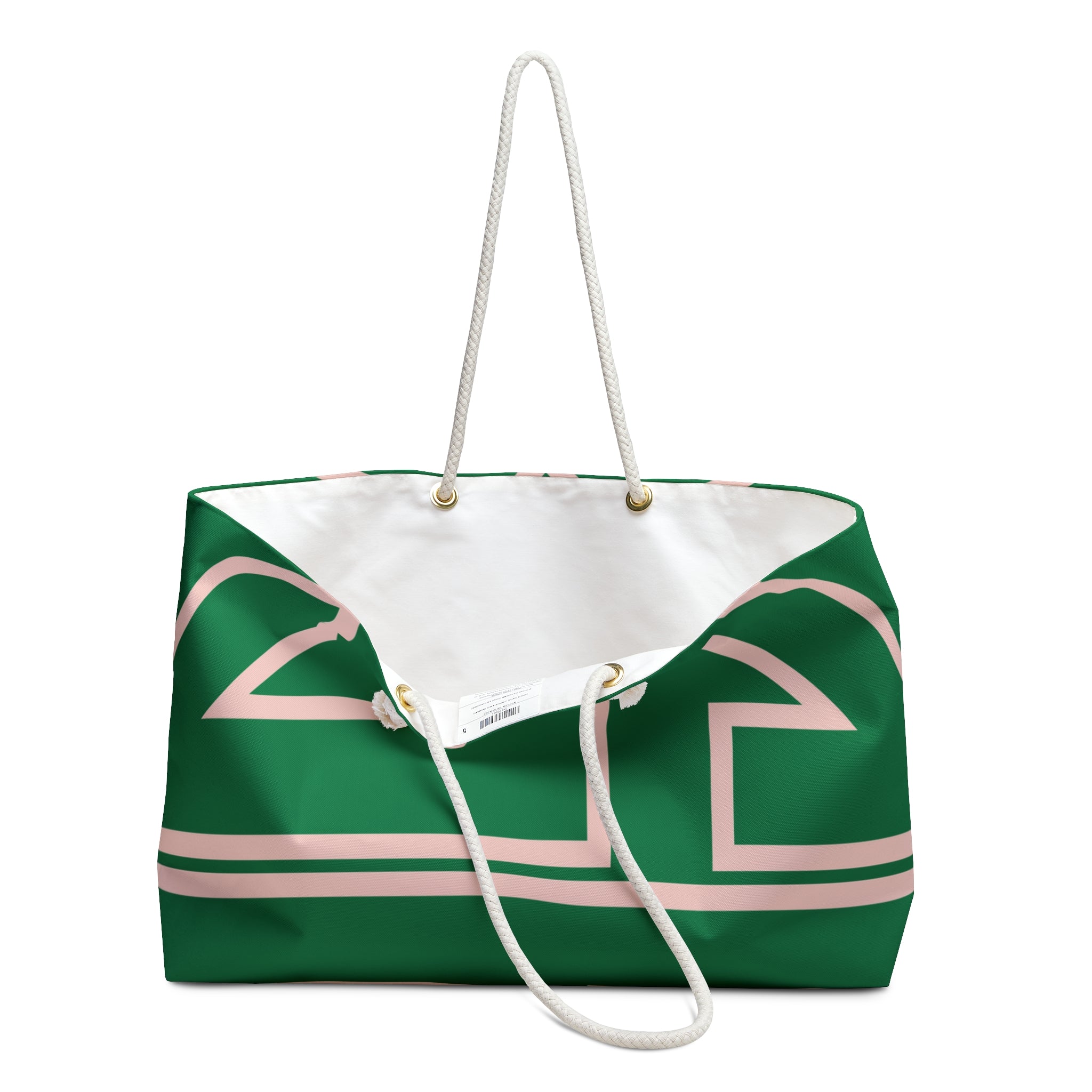 Signia Frame Packable Tote, Green & Pink