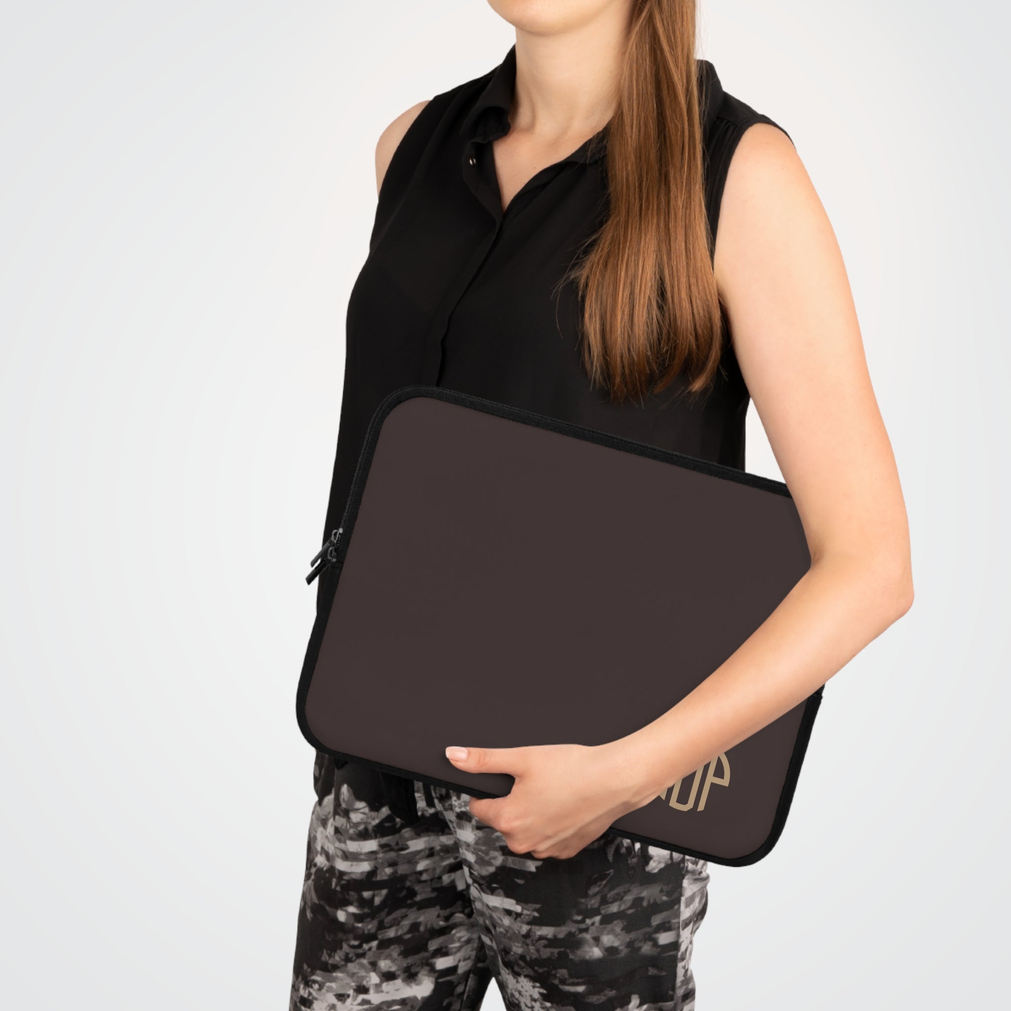 The MonoTone Monogram Tablet Laptop Sleeve, Multiple Sizes, Dark Brown
