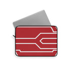 Red & White Personalized Slim Padded Laptop Sleeve