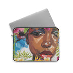 Tropical Brown Beauty Portrait Laptop Sleeve, Multicolor