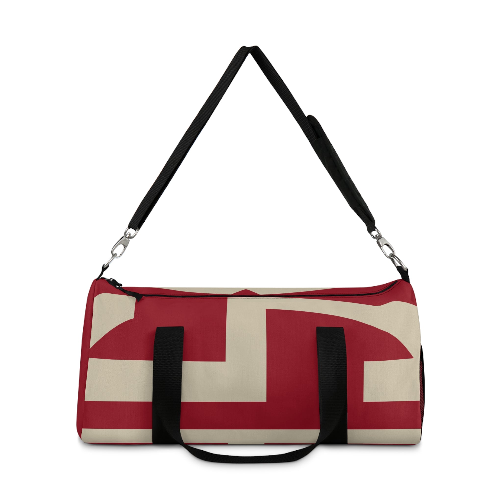 Signia Block Duffel Bag, Red & Cream