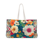 Aztec Floral Packable Oversized Multipurpose Weekender Bag, Carryall Tote, Beach Bag, Multicolor