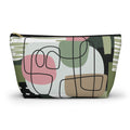 Modern Abstract T-Bottom Multipurpose Organizer Toiletry Travel Pouch, Pink/Green/Black