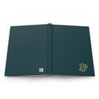 The MonoTone Monogram Hardcover Journal Lined Notebook for Notes and Planning, Teal Blue