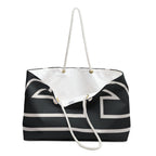 Signia Frame Packable Tote, Black & Ivory