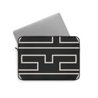 Black & Ivory Personalized Slim Padded Laptop Sleeve