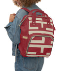 Signia Block Commuter Backpack, Red & Cream
