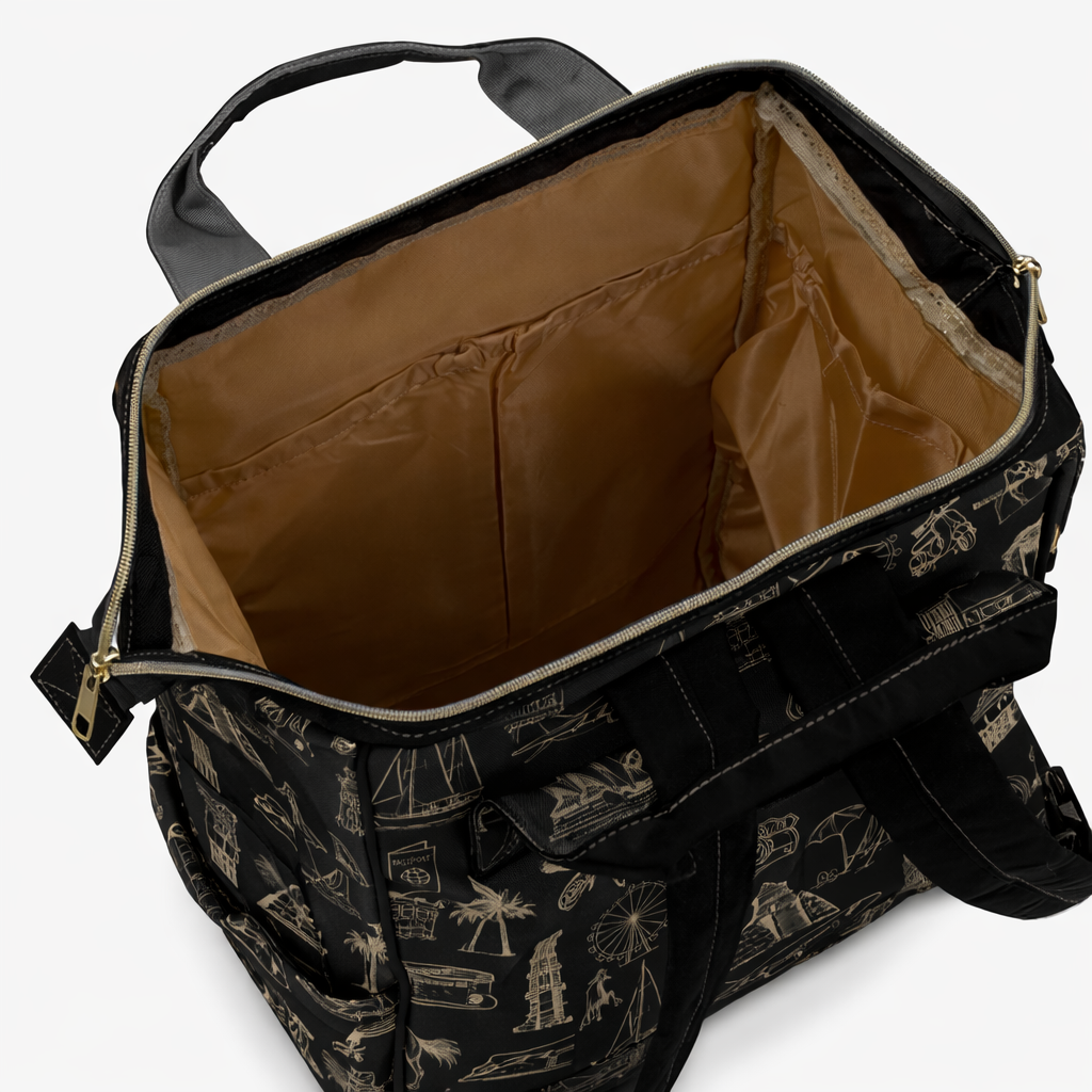 World Tour Collection Travel Bag Backpack Carryon, Black