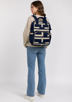 Signia Block Commuter Backpack, Navy & Cream