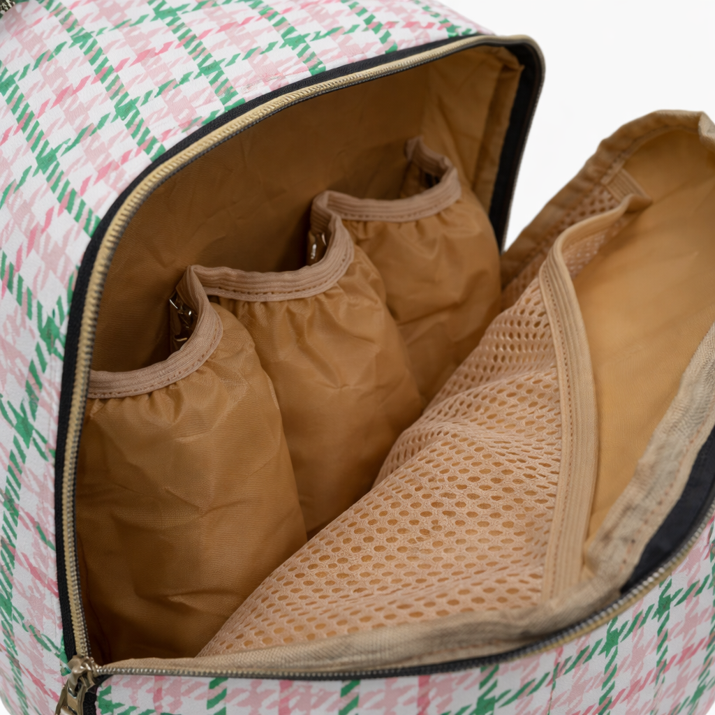 Houndstooth & Stripes Multifunctional Travel Backpack Carryon